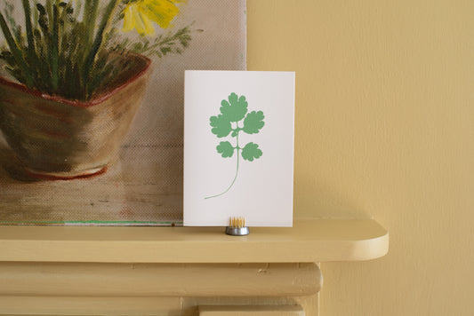 "Greater Celandine Leaf" Greetings Card